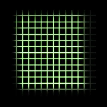 Neon grid glowing desktop icon, neon sticker, neon figure, glowing figure, neon Stock Illustration