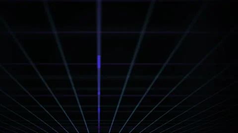 Neon Grid Lines and Circle Patterns. Stock Footage 340036665
