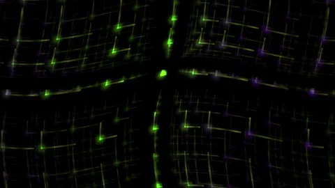 Neon Grid Lines Dark Background. Stock Footage 340036715