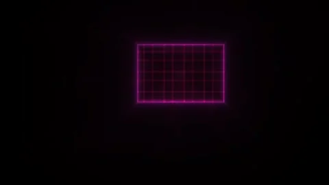 Neon Grid Pattern on Black Background. Stock Footage 334890084