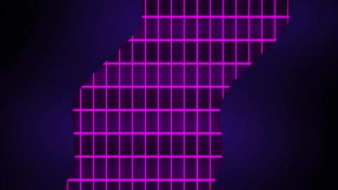 Neon grid pattern on dark background. Stock Footage 336248748