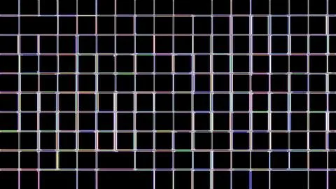 Neon Grid Pattern Glowing Lines Digital Background Stock Illustration