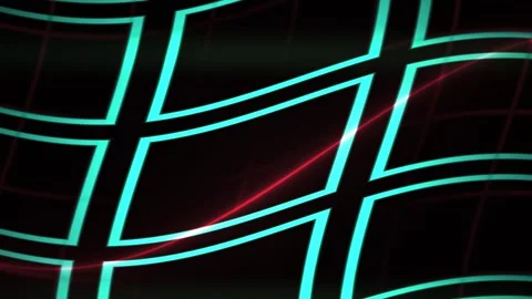Neon grid pattern with red accents. Stock Footage 340036759