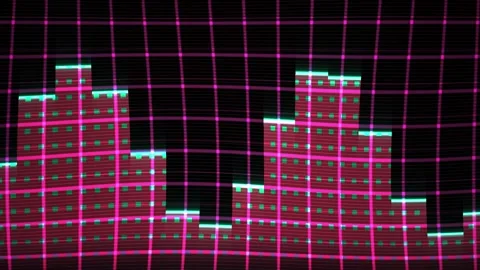 Neon Grid Patterns Technology Background. Stock Footage 340036879