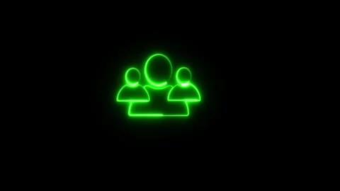 Neon Group Profile Users Icon animated video Stock Footage 292901186