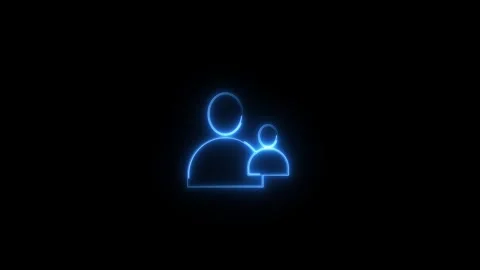 Neon Group Profile Users Icon animated video Stock Footage 292901378