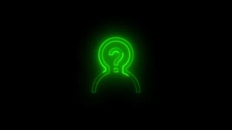 Neon guest user icon glowing black background animation Stock-Footage 289511254