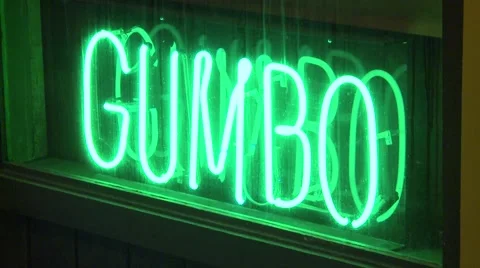 Neon GUMBO Sign 動画素材 52549641