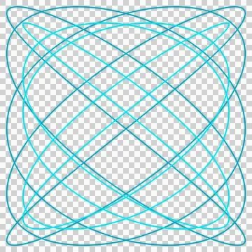 Neon harmonic oscillation loop transparent PNG design element Фото