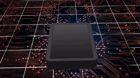 Neon head appearing above module, forming speech then swapping to AI cloud, Stock Footage 334811030