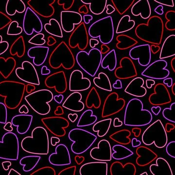 Neon heart background Stock Illustration