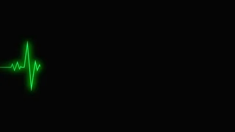 Neon heart beating with pulse wave motion graphic video Stock-Footage 94409864