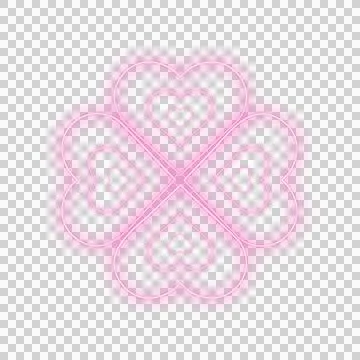 Neon heart design. Stock Illustration