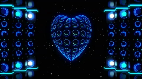 Neon Heart Stock Footage 69012161