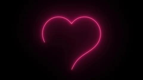 Neon Heart Stock Footage