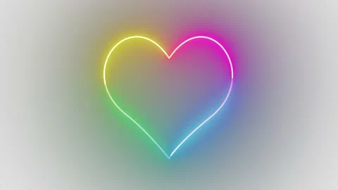 Neon Heart Stock Footage 157368531