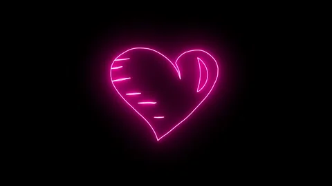 Neon Heart Stock Footage 170181489
