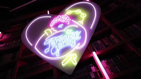 Neon heart Stock Footage 232800727