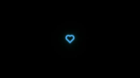 Neon heart glowing in dark background with soft light Vídeos de archivo 338227214