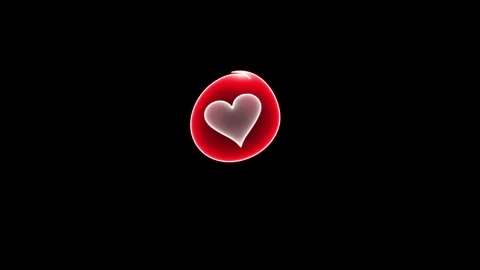 NEON HEART LIKE ICON Stock-Footage 243577349