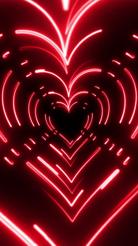NEON HEART PATTERN VERTICAL Stock Footage 267987771
