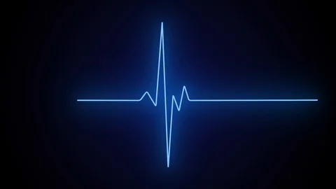 Neon heartbeat on black background. 4k s... | Stock Video | Pond5