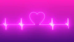 Neon Heartbeat on Black Isolated Background Stock Video - Video of beat,  monitor: 180104501