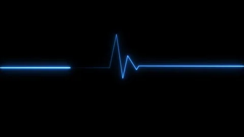 Neon Heartbeat or pulse. blue line of heart rate. Heart pulse graphic. Neon.. Stock Footage 291946147