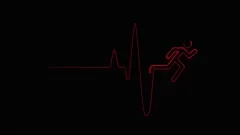 Neon Heartbeat on Black Isolated Background Stock Video - Video of beat,  monitor: 180104501