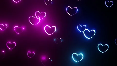 Neon hearts Stock Footage 147116224