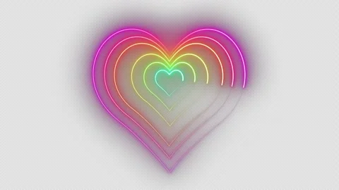 Neon Hearts Stock Footage 168917451