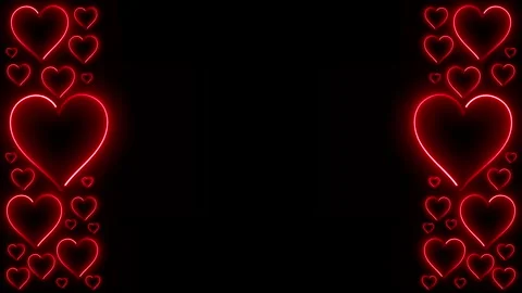 NEON HEARTS FRAME Stock Footage 262785160