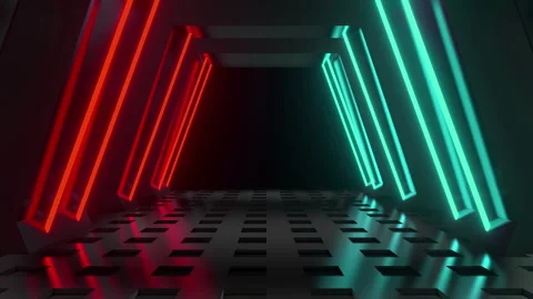 Neon Helix Tunnel Background Stock Footage 250102775
