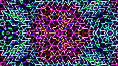 Neon Herringbone 2 - Kaleido 動画素材 130867024
