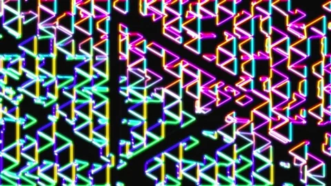 Neon Herringbone 3 - Arrow 库存影片 130867297