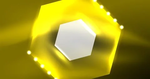 Neon hexagon background. Hi-tech design for wallpaper, banner, background 스톡 일러스트