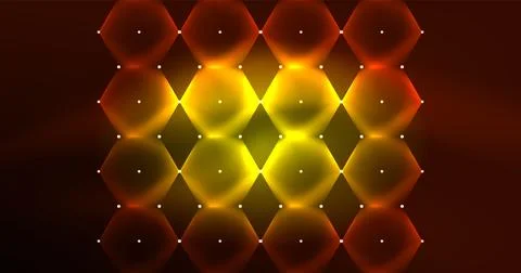 Neon hexagon background. Hi-tech design for wallpaper, banner, background 스톡 일러스트