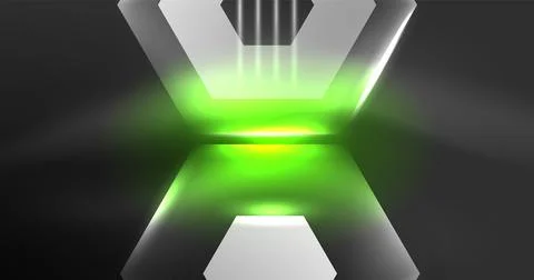 Neon hexagon background. Hi-tech design for wallpaper, banner, background Illustrazione stock