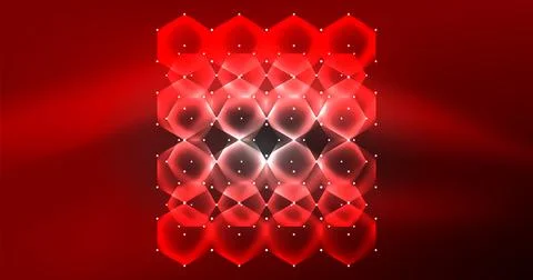 Neon hexagon background. Hi-tech design for wallpaper, banner, background Ilustración de archivo