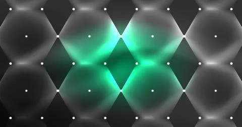 Neon hexagon background. Hi-tech design for wallpaper, banner, background Stock Illustration
