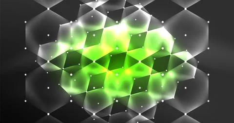 Neon hexagon background. Hi-tech design for wallpaper, banner, background 스톡 일러스트