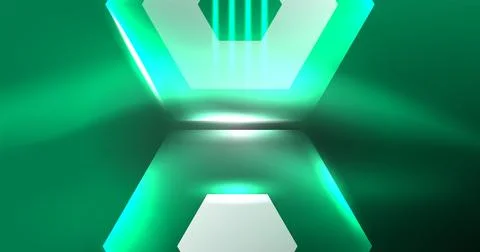 Neon hexagon background. Hi-tech design for wallpaper, banner, background Ilustración de archivo