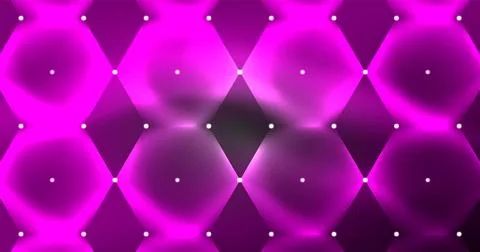 Neon hexagon background. Hi-tech design for wallpaper, banner, background Stock Illustration