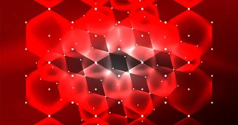 Neon hexagon background. Hi-tech design for wallpaper, banner, background Illustrazione stock