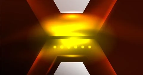 Neon hexagon background. Hi-tech design for wallpaper, banner, background Stock Illustration