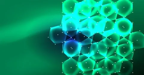 Neon hexagon background. Hi-tech design for wallpaper, banner, background Stock Illustration