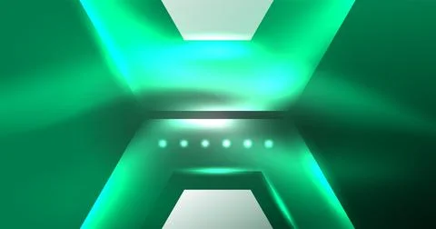 Neon hexagon background. Hi-tech design for wallpaper, banner, background Stock Illustration