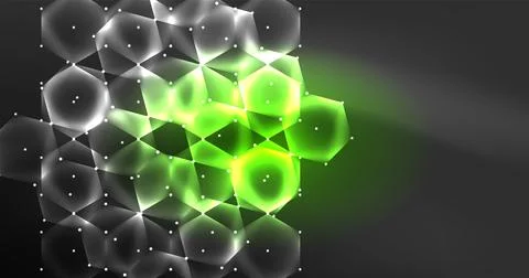 Neon hexagon background. Hi-tech design for wallpaper, banner, background イラスト素材