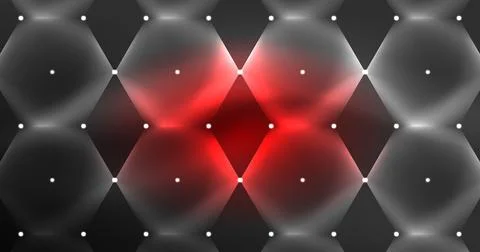 Neon hexagon background. Hi-tech design for wallpaper, banner, background Ilustración de archivo