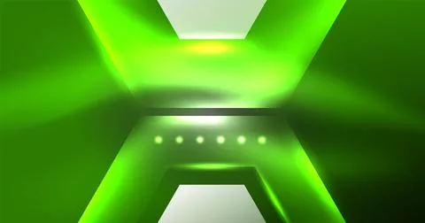 Neon hexagon background. Hi-tech design for wallpaper, banner, background Illustrazione stock